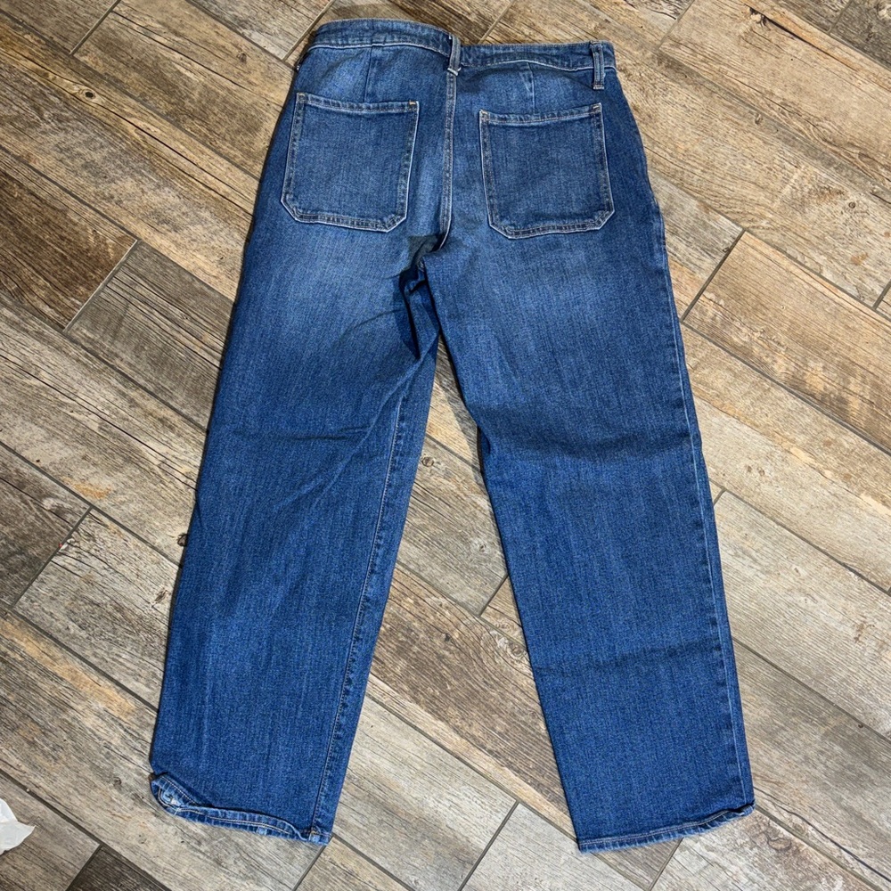 Old Navy Relaxed-Fit Dark Blue Utility Jeans - Picture 3 of 4